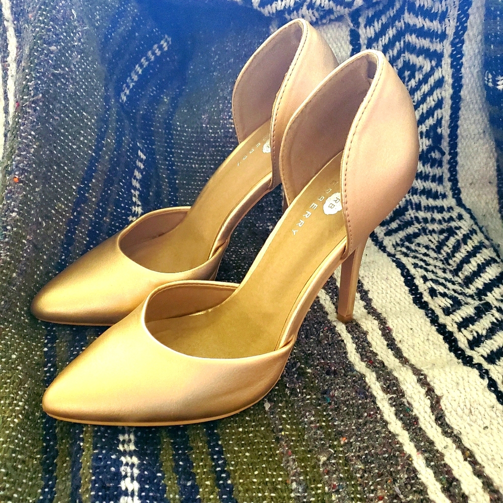 Rose gold pumps